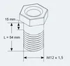 Keenberk Hohl-Schraube, Länge 54 mm für Siebkorbventile M12 Produktbild-Vorschau 3