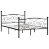 vidaXL Struttura letto con rete a doghe in metallo nero 160 Anteprima dell’immagine prodotto 1