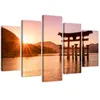 5-teiliges leinwandbild landschaft in japan 100x70 cm Feeby Produktbild-Vorschau 1