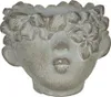 Vaso da fiori Clayre & Eef Testa 12x10x9 cm Pietra Grigio Anteprima dell’immagine prodotto 1