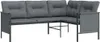 vidaXL Garten-Ecksofa Anthrazit Stahl und Textilene Produktbild-Vorschau 1