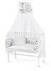 WALDIN Baby Beistellbett mit Matratze und Nestchen, Holz Produktbild-Vorschau 1