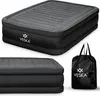 A product shot of an inflatable mattress and its storage bag, presented on a white background. Podgląd zdjęcia produktu