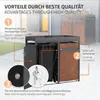 ML-Design 4-pojemnikowy pojemnik na śmieci z dachem na 4 Podgląd zdjęcia produktu 3
