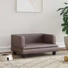 vidaXL Pelíšek pro psy hnědý 60x40x30 cm Imitace kůže Náhled obrázku produktu 2