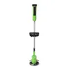 A green and silver electric lawnmower with a circular blade is shown against a white background. Podgląd zdjęcia produktu
