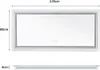 A product shot of a rectangular LED mirror with dimensions indicated. Náhled obrázku produktu