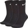 Three black Nike crew socks are displayed against a white background. Produktbild-Vorschau