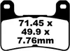 GPFAX379HH EBC  Extreme Pro Rennbremsbeläge Náhled obrázku produktu 3