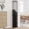 vidaXL Stojan na víno na 57 fliaš čierny 34x18x200 cm Náhľad obrázku produktu 1