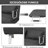 Sofa rozkładana HOMCOM z regulowanym oparciem, poduszkami Podgląd zdjęcia produktu 5