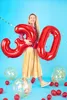 Ballon fol.Cyfra 0 86cm rot 68701 Produktbild-Vorschau 2