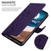Cadorabo Hülle für Motorola MOTO G42 in FLORAL DUNKEL LILA Produktbild-Vorschau 4