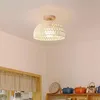 Rattan Hängelampe, E27 Deckenleuchte, Vintage Landhausstil, Produktbild-Vorschau 4