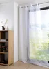 Fertiggardine Ösengardine einfarbig Voile Struktur weiß Produktbild-Vorschau 2