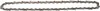 A chainsaw chain is laid out on a white background. Produktbild-Vorschau