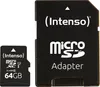 A microSD card and its adapter are shown against a white background. Produktbild-Vorschau