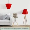 Wogati® Premium Lampenschirm E14/E27 Baumwolle  | Rot / Produktbild-Vorschau 2