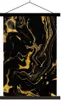 MuchoWow® Textilposter Muster - Gold - Schwarz 120x180 cm Produktbild-Vorschau 1