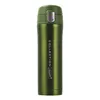 A green insulated travel mug with a silver and green lid, standing upright against a white background. Text is visible on the side of the mug. Anteprima dell’immagine prodotto