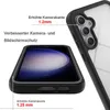 A close-up view of a phone case with descriptive text highlighting its features. Produktbild-Vorschau