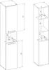 Technical drawings of bathroom cabinets with dimensions. Náhled obrázku produktu