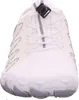 A close-up, front-facing view of a white and gray shoe. Podgląd zdjęcia produktu