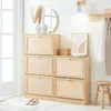 A hallway or entryway with a shoe cabinet, mirror, artwork, and a stool. Náhľad obrázku produktu