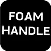 The image contains the words "FOAM HANDLE" in white text on a black background, with rounded corners. Produktbild-Vorschau