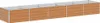 vidaXL Hochbeet Hellbraun 400 x 80 x 45 cm Verzinkter Stahl Produktbild-Vorschau 2