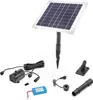 A collection of solar-powered fountain pump components laid out on a white background. Produktbild-Vorschau