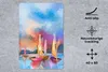 MuchoWow® Mauspad Mousepad Malerei - Boote - Wasser 40x60 Produktbild-Vorschau 2
