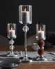 BELIANI Kerzenständer Silbern aus Glas und Metall mit hohe/ Produktbild-Vorschau 2