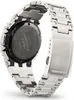 The back of a silver metal G-Shock watch with a black face. Podgląd zdjęcia produktu