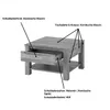 Couchtisch Kernbuche Massivholz 70x70 cm mit Schublade Produktbild-Vorschau 8
