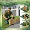 Floranica Bordure de Jardin en Bois 40 x 200 cm Brun chaud Voir les images du produit 6
