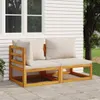vidaXL 2-tlg. Garten-Sofa-Set mit Kissen Massivholz Akazie Produktbild-Vorschau 2