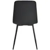 The back view of a black upholstered chair with black metal legs. Produktbild-Vorschau