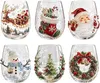 3D Weihnachtsgl?ser 6er Set, 300 Ml Stiellos Schneeflocken Produktbild-Vorschau 3