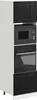vidaXL Backofenschrank PORTO Schwarz Eichen-Optik 60 x 57 x Produktbild-Vorschau 3
