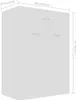 vidaXL Scarpiera bianca 60×35×84 cm Materiale a base di Anteprima dell’immagine prodotto 8