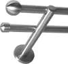 Gardinenstange Set Edelstahl Look Metall Ø 16mm zur Produktbild-Vorschau 1