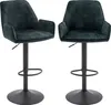 Barhocker OTTAWA BAR Barstuhl mit Armlehnen Velour Optik Produktbild-Vorschau 3