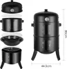 affumicatore verticale a carbonella 3 in 1 Ø45 cm, grill Anteprima dell’immagine prodotto 2