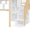 Lit mezzanine 140 x 200 cm en pin, structure en bois avec Voir les images du produit 13
