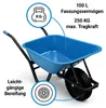 BITUXX Schubkarre 100L Schubkarren Schiebkarre Groß Produktbild-Vorschau 2