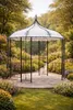DEGAMO Pavillon Gartenpavillon BURMA rund 300cm Stahl grau Produktbild-Vorschau 4