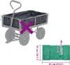 vidaXL Garniture pour chariot de jardin Vert Tissu Voir les images du produit 2