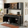 Mobiletto buffet alto con illuminazione a LED controllabile Anteprima dell’immagine prodotto 5