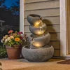 Springbrunnen Outdoor aus Kunstharz 4-stufig Gartenbrunnen Produktbild-Vorschau 9